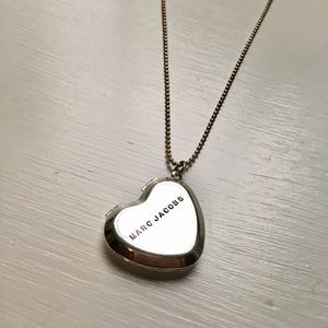 Marc by Marc Jacobs Silver Heart Locket Necklace